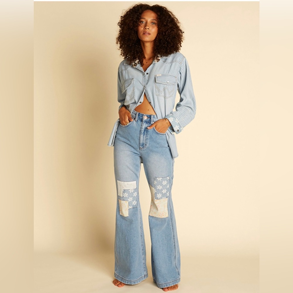 Wrangler Billabong High Rise Straight Crop Jeans - Size 26